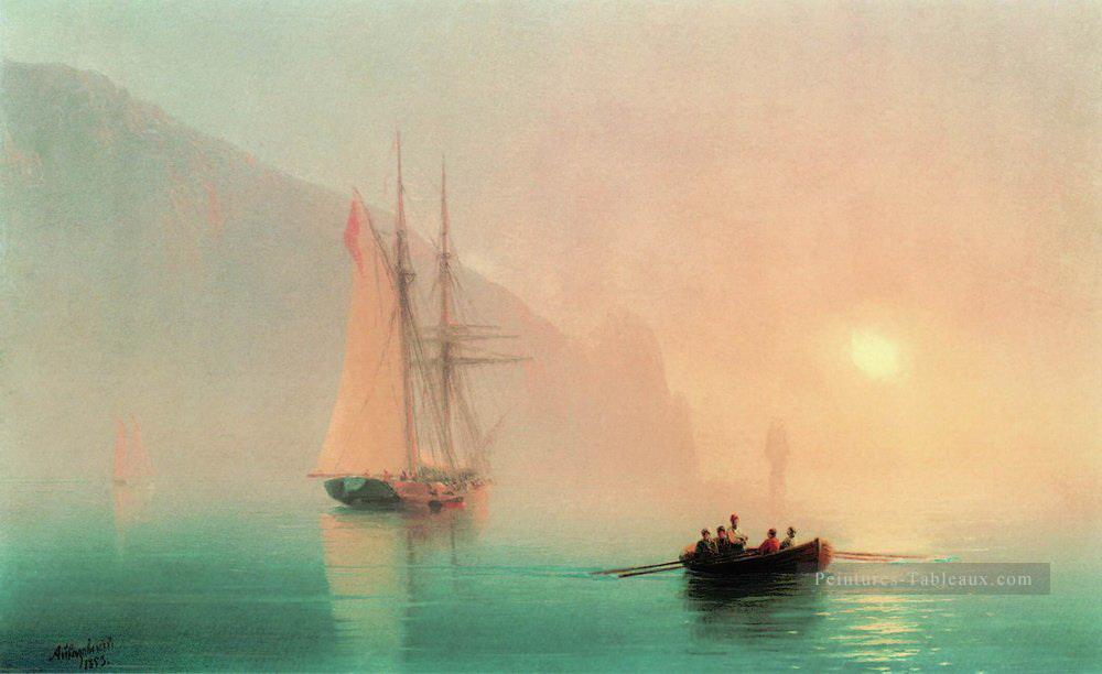 ayu dag sur un jour brumeux 1853 Romantique Ivan Aivazovsky russe Peintures à l'huile